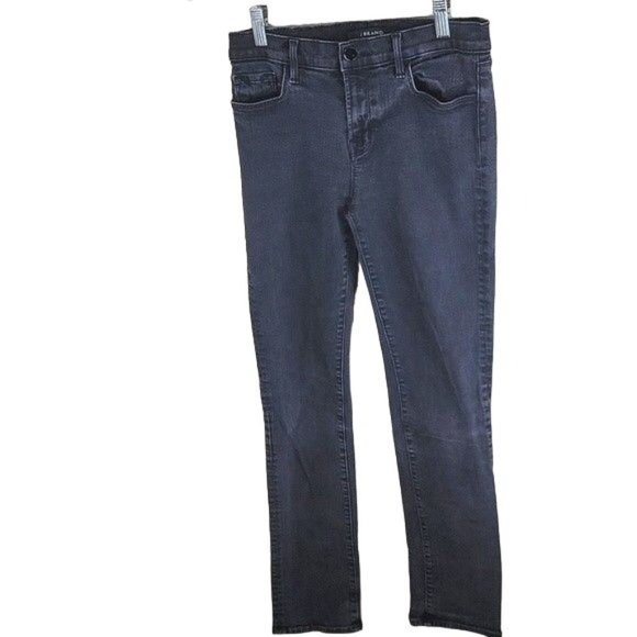 J Brand Denim - J Brand Women's Vanity Mid Rise Straight Leg Jeans Black size 28
